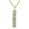 Collares con Dije 04.313.0023.20 Oro Laminado, con Micro Pave Blanca, Pulido, Dorado
