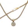 Collar y Pulso 06.63.0263 Oro Laminado, Diseño de Dinero, Pulido, Dorado
