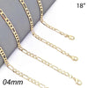 Gargantilla Básica 04.213.0113.18 Oro Laminado, Diseño de Figaro, Pulido, Dorado
