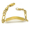 Pulsera con Placa 03.334.0001.04 Oro Laminado, Pulido, Dorado