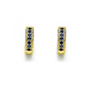 Argolla Huggie 02.195.0106.3.10 Oro Laminado, con Micro Pave Zafiro Azul, Pulido, Dorado