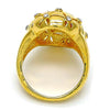 Anillo Multi Piedra 01.118.0044.09 Oro Laminado, con Cristal Blanca, Diamantado, Dorado