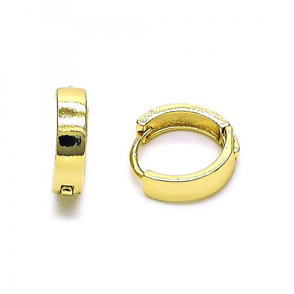 Argolla Huggie 02.213.0484.15 Oro Laminado, Pulido, Dorado