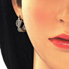 Argolla Pequeña 02.210.0265.1.15 Oro Laminado, con Micro Pave Granate y Blanca, Pulido, Dorado