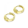 Argolla Huggie 02.213.0274.12 Oro Laminado, Pulido, Dorado