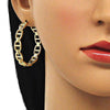 Arete Dormilona 02.163.0154.40 Oro Laminado, Diseño de Puff Mariner, Pulido, Dorado
