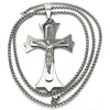 Collares con Dije 04.116.0042.30 Acero Inoxidable, Diseño de Crucifijo, Pulido, Acero