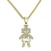 Collares con Dije 04.213.0195.20 Oro Laminado, Diseño de Nina Pequena, Pulido, Dorado