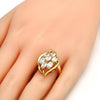Anillo Multi Piedra 01.210.0017.07 Oro Laminado, con Zirconia Cubica Blanca, Pulido, Dorado