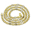 Gargantilla Básica 04.319.0011.1.24 Oro Laminado, Diseño de Pave Mariner, Diamantado, Dorado