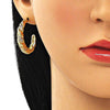 Arete Dormilona 02.195.0154 Oro Laminado, con Micro Pave Blanca, Pulido, Dorado