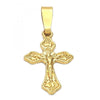 Dije Religioso 5.192.028 Oro Laminado, Diseño de Crucifijo, Dorado