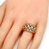 Anillo Multi Piedra 01.210.0024.07 Oro Laminado, con Zirconia Cubica Blanca, Pulido, Dorado