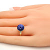 Anillo Multi Piedra 01.239.0001.8 Oro Laminado, con Cristales de Swarovski Tanzanite, Pulido, Dorado