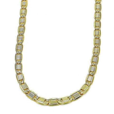 Gargantilla Básica 04.319.0007.1.24 Oro Laminado, Diseño de Mariner, Diamantado, Dorado
