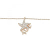 Collares con Dije 04.336.0202.1.16 Plata Rodinada, Diseño de Estrella, con Zirconia Cubica Blanca, Pulido, Oro Rosado