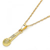 Collares con Dije 04.242.0100.24 Oro Laminado, Pulido, Dorado