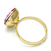 Anillo Multi Piedra 01.239.0005.8 Oro Laminado, con Cristales de Swarovski Rose, Pulido, Dorado