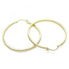 Argolla Grande 02.185.0005.50 Oro Laminado, con Micro Pave Blanca, Pulido, Dorado