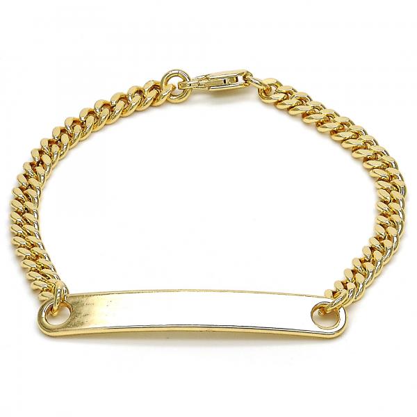 Pulsera con Placa 03.63.1840.08 Oro Laminado, Pulido, Dorado