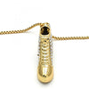 Collares con Dije 04.242.0073.30 Oro Laminado, Diseño de Zapato, con Cristal Blanca, Pulido, Dorado
