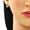 Arete Dormilona 02.387.0100 Oro Laminado, con Zirconia Cubica Blanca, Pulido, Dorado