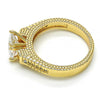 Anillo Multi Piedra 01.94.0006.07 Oro Laminado, con Zirconia Cubica Blanca, Pulido, Dorado