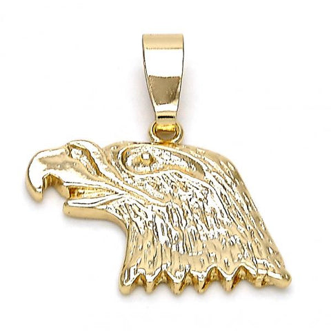 Dije Elegante 5.182.008 Oro Laminado, Diseño de Aguila, Diamantado, Dorado