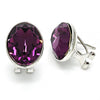 Arete Dormilona 02.239.0015.7 Rodio Laminado, con Cristales de Swarovski Amethyst, Pulido, Rodinado