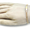 Collar y Pulso 06.63.0263 Oro Laminado, Diseño de Dinero, Pulido, Dorado