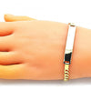 Pulsera con Placa 03.380.0133.08 Oro Laminado, Pulido, Dorado