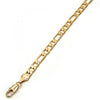 Pulsera Básica 5.222.014.08 Oro Laminado, Diseño de Figaro, Pulido, Dorado