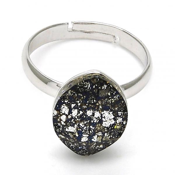 Anillo Multi Piedra 01.239.0008.5 Rodio Laminado, con Cristales de Swarovski Crystal Black Patina, Pulido, Rodinado