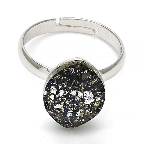 Anillo Multi Piedra 01.239.0008.5 Rodio Laminado, con Cristales de Swarovski Crystal Black Patina, Pulido, Rodinado