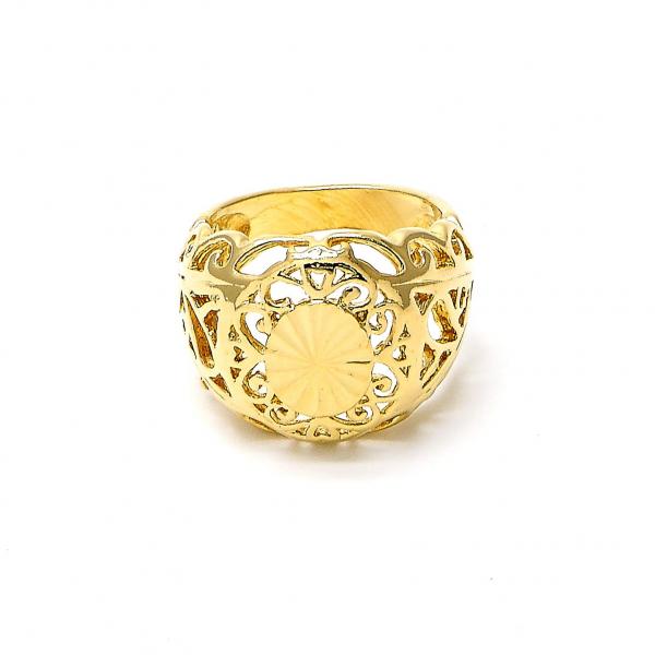 Anillo Elegante 5.174.010.09 Oro Laminado, Diseño de Filigrana, Dorado