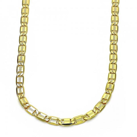 Gargantilla Básica 04.319.0008.1.24 Oro Laminado, Diseño de Mariner, Diamantado, Dorado