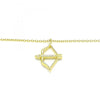 Collares con Dije 04.336.0060.2.16 Plata Rodinada, con Zirconia Cubica Blanca, Pulido, Dorado