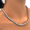 Gargantilla Elegante 04.284.0005.18 Oro Laminado, con Zirconia Cubica Blanca, Pulido, Dorado