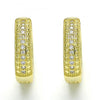 Argolla Huggie 02.186.0122.20 Plata Rodinada, con Micro Pave Blanca, Pulido, Dorado