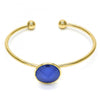 Aro Individual 07.239.0012.2 Oro Laminado, con Cristales de Swarovski Blue Shade, Pulido, Dorado