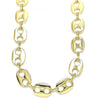 Gargantilla Básica 04.326.0003.30 Oro Laminado, Diseño de Puff Mariner, Pulido, Dorado