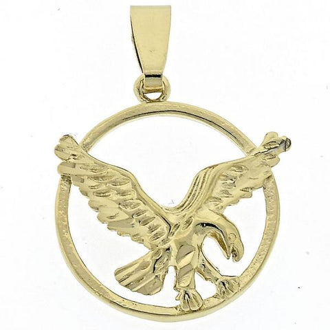 Dije Elegante 5.180.008 Oro Laminado, Diseño de Aguila, Diamantado, Dorado