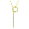 Collares con Dije 04.336.0214.2.16 Plata Rodinada, con Zirconia Cubica Blanca, Pulido, Dorado