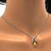 Collares con Dije 04.239.0039.6.16 Rodio Laminado, Diseño de Rana, con Cristales de Swarovski Vitrail Medium y Aurore Boreale, Pulido, Rodinado