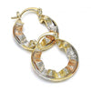 Argolla Pequeña 02.65.2594.20 Oro Laminado, Diamantado, Tres Tonos