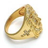 Anillo de Hombre 01.283.0004.12 Oro Laminado, Diseño de Jesus y Cruz, Diseño de Jesus, con Zirconia Cubica Blanca, Pulido, Dorado