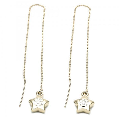 Arete Violador 5.114.008 Oro Laminado, Diseño de Estrella, Dorado