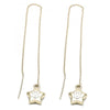 Arete Violador 5.114.008 Oro Laminado, Diseño de Estrella, Dorado