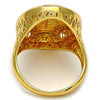 Anillo Multi Piedra 01.118.0055.09 Oro Laminado, con Cristal Blanca, Pulido, Dorado