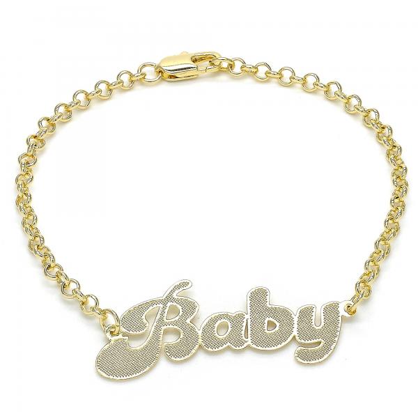 Pulsera Elegante 03.63.2019.08 Oro Laminado, Pulido, Dorado